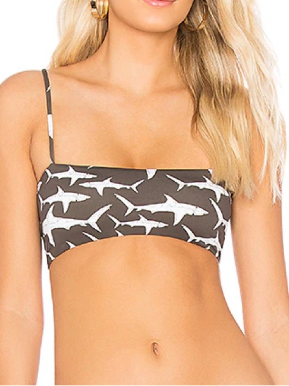 Boy+Arrow Shark Print Bikini Top